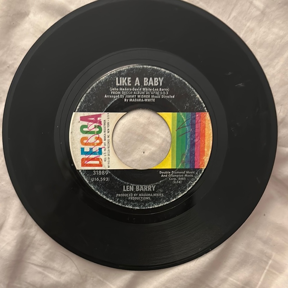 Adidas Vinyl Record with Black and Multicolor Label